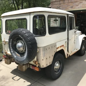 passenger side back corner