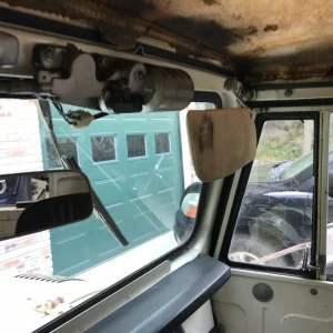 windshield from inside cab